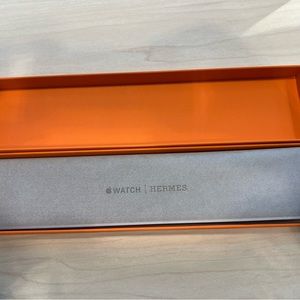 Hermes iWatch leather bands in orange and cool blue. 100% Authentic.